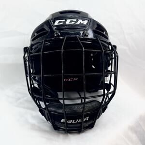 CCM Resistance 300 Ice Hockey Helmet Small Black w/ Bauer Cage HECC Certified